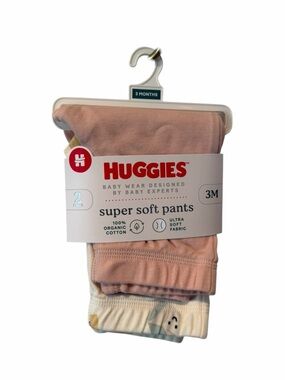 Huggies Super Soft Organic Cotton Baby Pants Lot 12 Pairs 3 Months NWT
